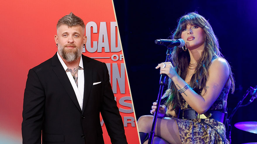 Brantley Gilbert shares photos of the sweet moment his 'starstruck' daughter met Ella Langley
