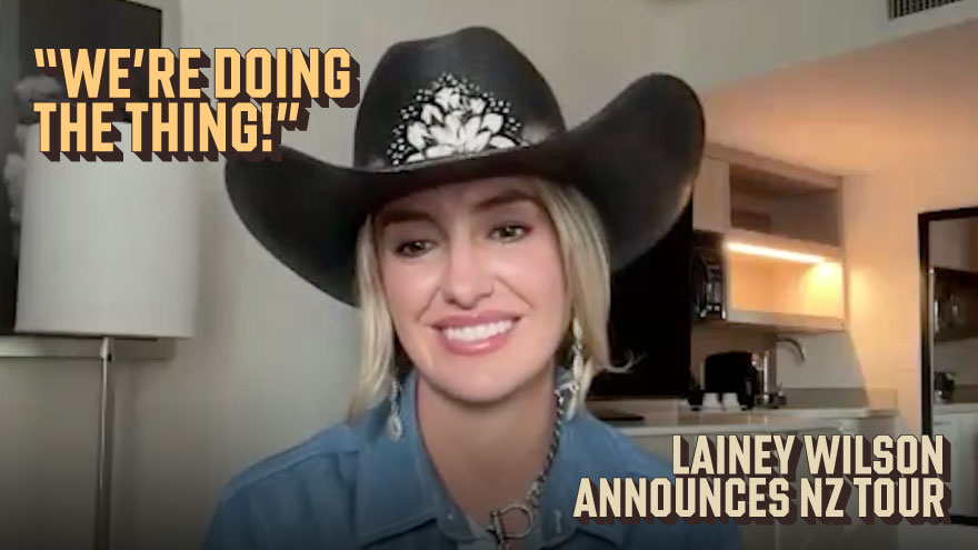Watch: Lainey Wilson announces first-ever New Zealand show “We’re doing the thing!”