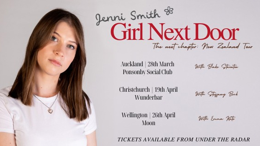 Jenni Smith is bringing her Girl Next Door: The Next Chapter tour around Aotearoa this April